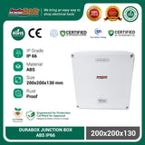 Durabox ABS Junction Box Panel Plastik 200x200x130 mm Abu-abu
