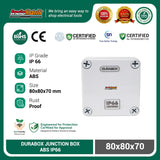 ABS Junction Box Plastik 80x80 x 70 mm Abu-abu Durabox