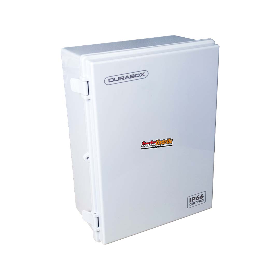 Durabox Box Panel Plastik ABS 290x390x160 mm Abu-Abu Lengkap Base Plate