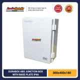 Durabox Box Panel Plastik ABS 300x400x180 mm Abu-Abu Lengkap Base Plate