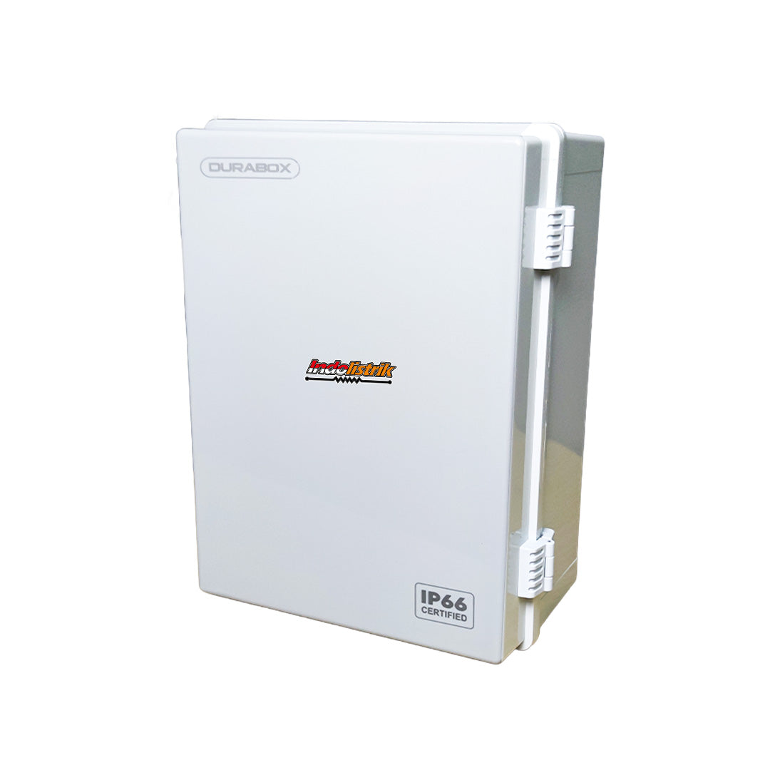 Durabox Box Panel Plastik ABS 300x400x180 mm Abu-Abu Lengkap Base Plate