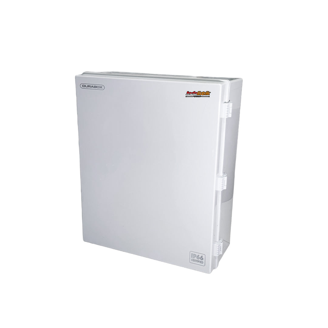 Durabox Box Panel Plastik ABS 500x600x220 mm Abu-Abu Lengkap Base Plate
