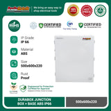Durabox Box Panel Plastik ABS 500x600x220 mm Abu-Abu Lengkap Base Plate