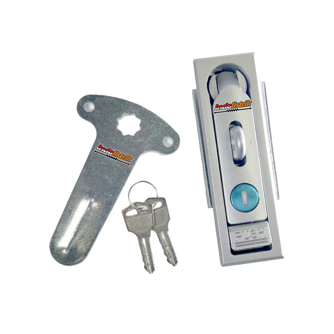 Haitan Kunci Panel MS 713-1-L (110x35mm) With push and Lock Doff
