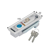 Haitan Kunci Panel MS 713-1-L (110x35mm) With push and Lock Doff