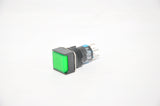 TAB Illuminated Push Button LED 16mm LA16F-22DS Kotak 220 VAC Hijau