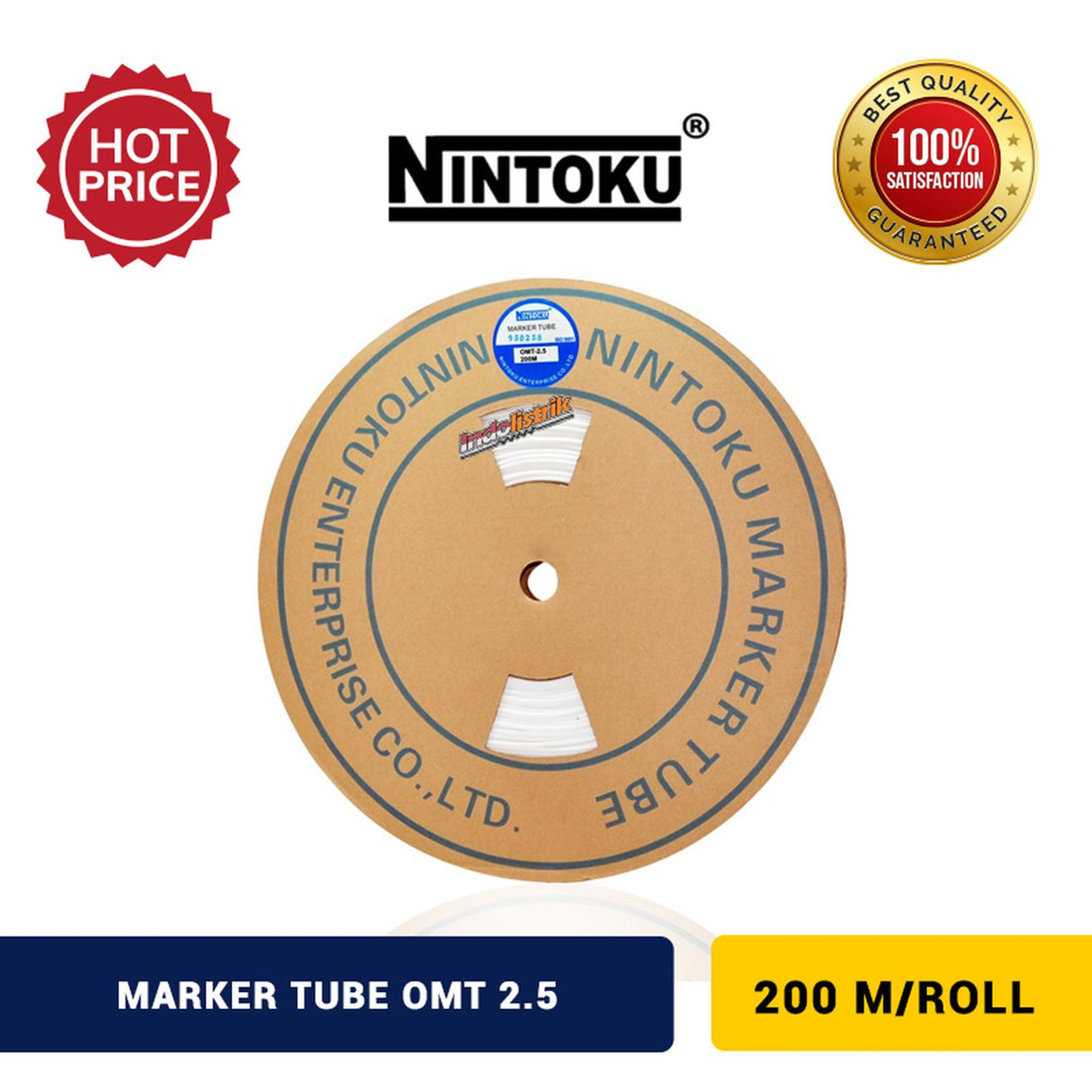 Nintoku Kabel Marker Tube OMT 2.5 200Mtr/Roll Putih