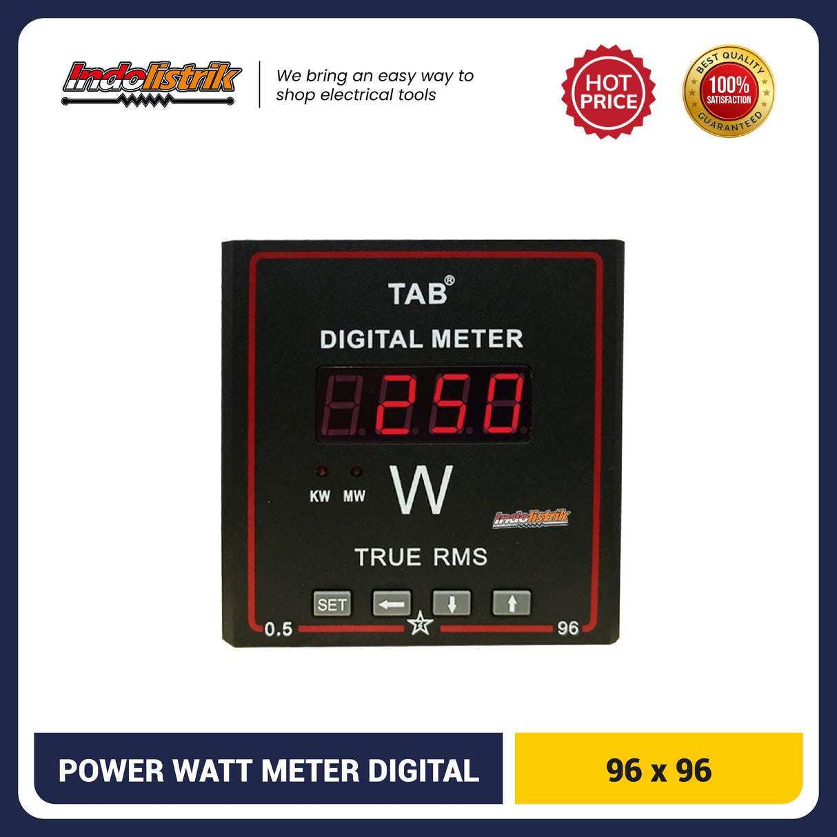 Power Watt Meter Digital KW Meter 96 x 96 3P / 4W TAB - Digital Meter