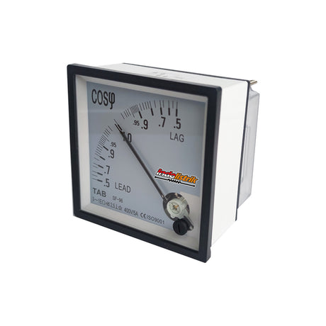 TAB Cos Phi Meter Analog 96x96 CT/5A 3P3W 400VAC