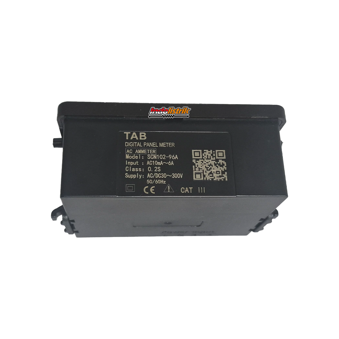 TAB Digital Amperemeter AC 10mA-6A 96x96mm Panel Meter True RMS SCN102-96A