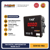 TAB Digital Amperemeter AC 10mA-6A 96x96mm Panel Meter True RMS SCN102-96A