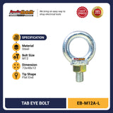Eye Bolt M12 TAB EB-M12A-L Baut Mata Baja Lifting Industrial