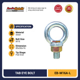 Eye Bolt M16 TAB EB-M16A-L Baut Mata Pengangkat Baja Heavy Duty