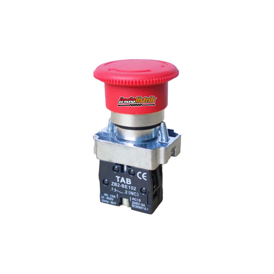 TAB Emergency Push Button Push Lock LAY5-BS542 Merah