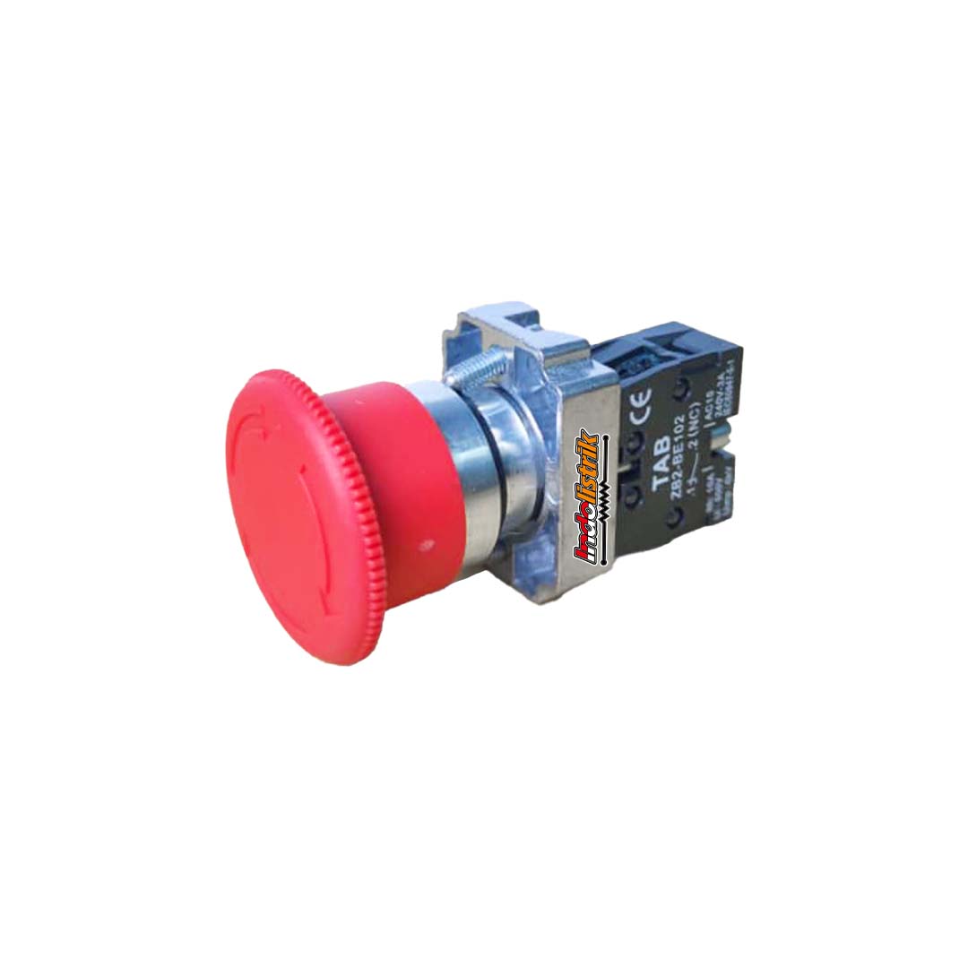 TAB Emergency Push Button Push Lock LAY5-BS542 Merah