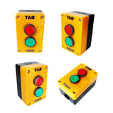 Paket Kotak Tombol Push Button TAB 2 Tombol (Merah–Hijau) | Enclosure Control Box Start Stop