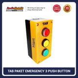 Paket Box Push Button 3 Tombol TAB – Tombol Merah Kuning Hijau | Enclosure Kontrol Mesin Industrial