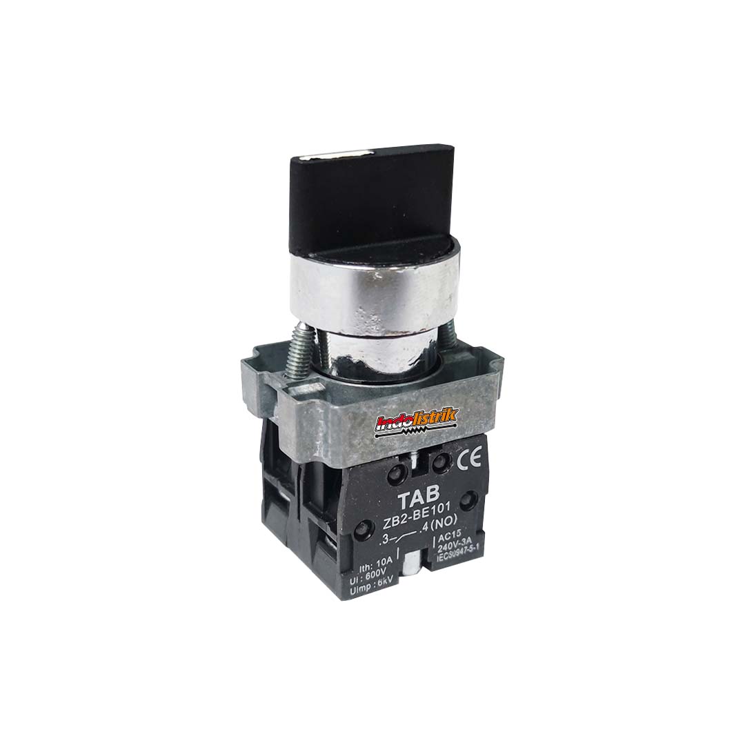 TAB Selector Switch 3posisi Stay-Put 22mm LAY5-BD33
