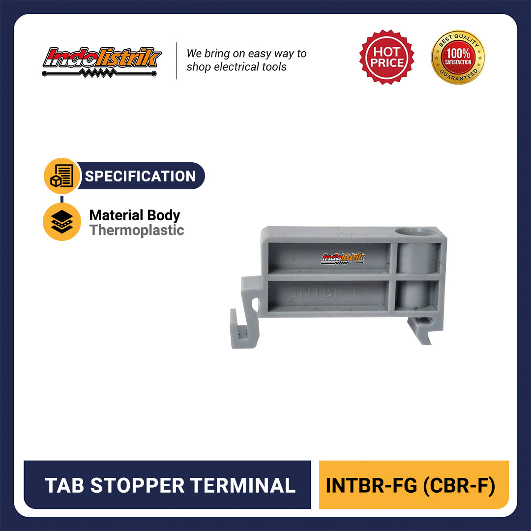 Stopper Terminal Block TAB INTBR-FG CBR-F End Clamp Rel DIN Panel Listrik