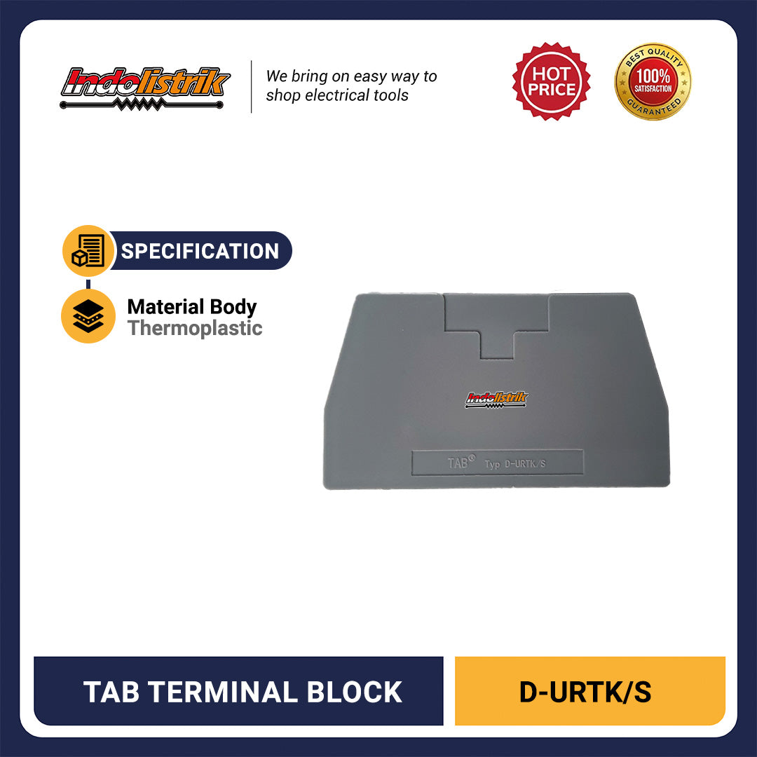TAB Terminal Block D-URTK/S End Plate DIN Rail Thermoplastic Original