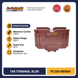 Terminal Blok TR200 TAB Merah Konektor Kabel Panel Listrik
