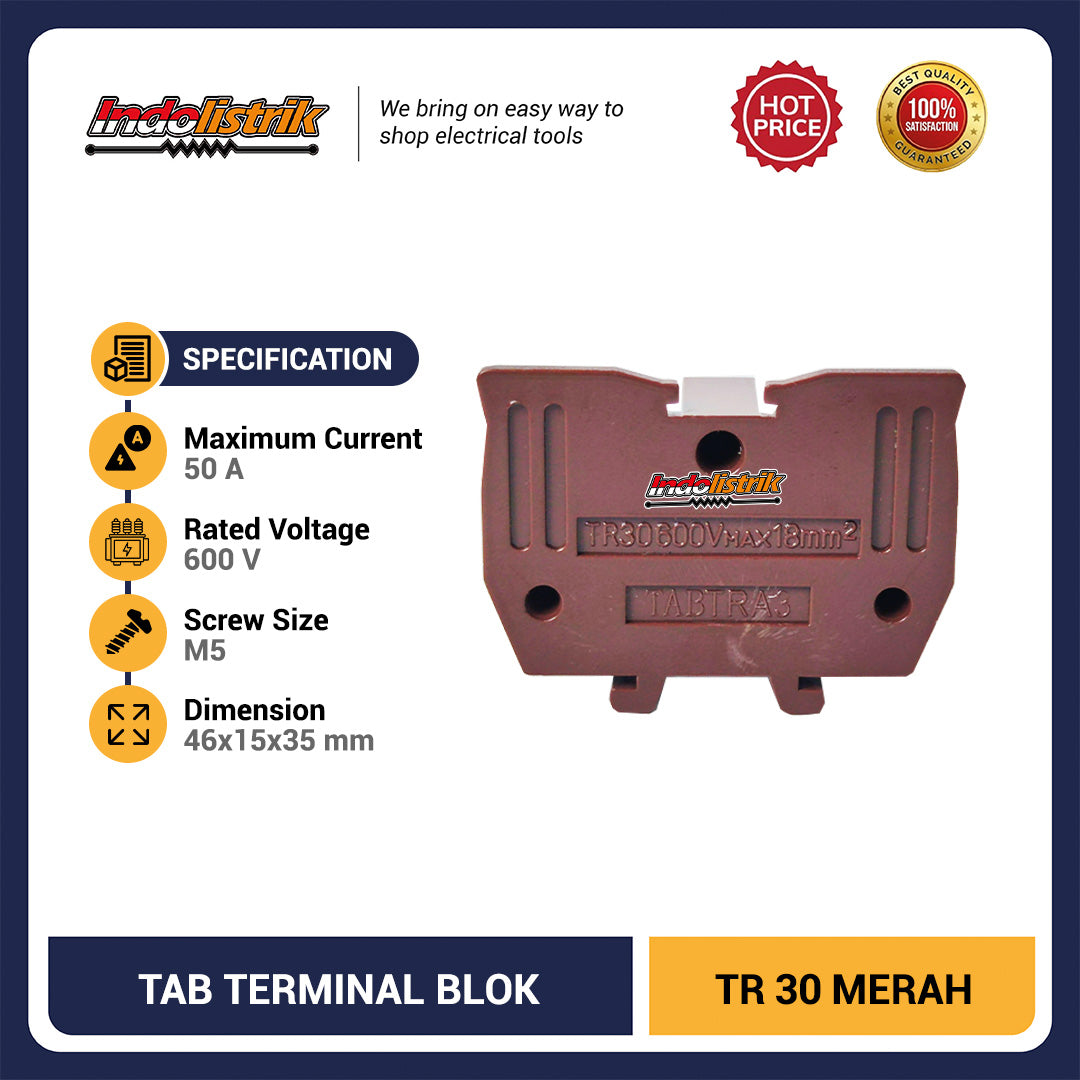 TAB Terminal Block TR 30 Coklat (model Kasuga)