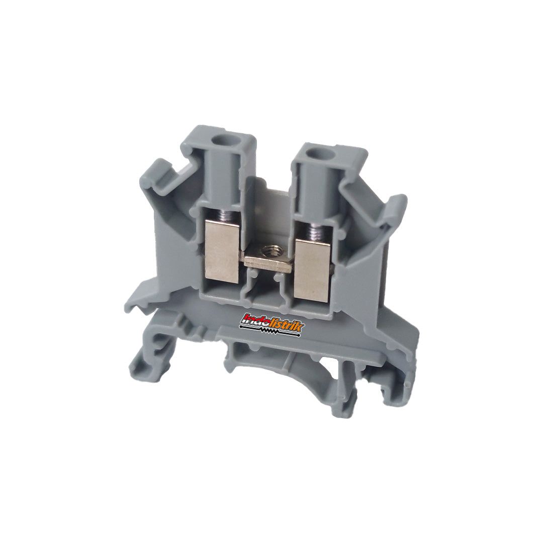 Terminal Block UK2.5B TAB Rel DIN Konektor Kabel Panel Listrik Abu Abu