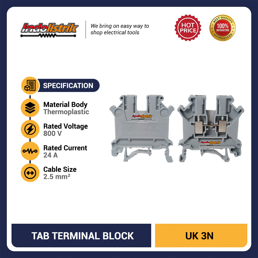 TAB Terminal Block UK 3N Abu-abu