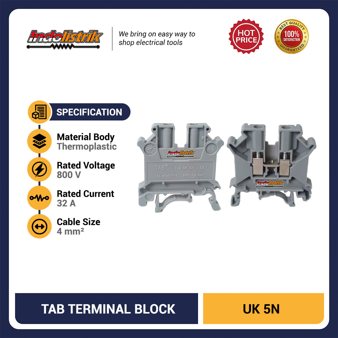 TAB Terminal Block UK 5N Abu-abu