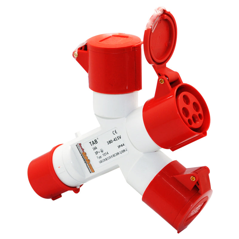 TAB Industrial Plug dan Socket Cabang 3 Type 1014 ( 4Pin x 16 Amp )