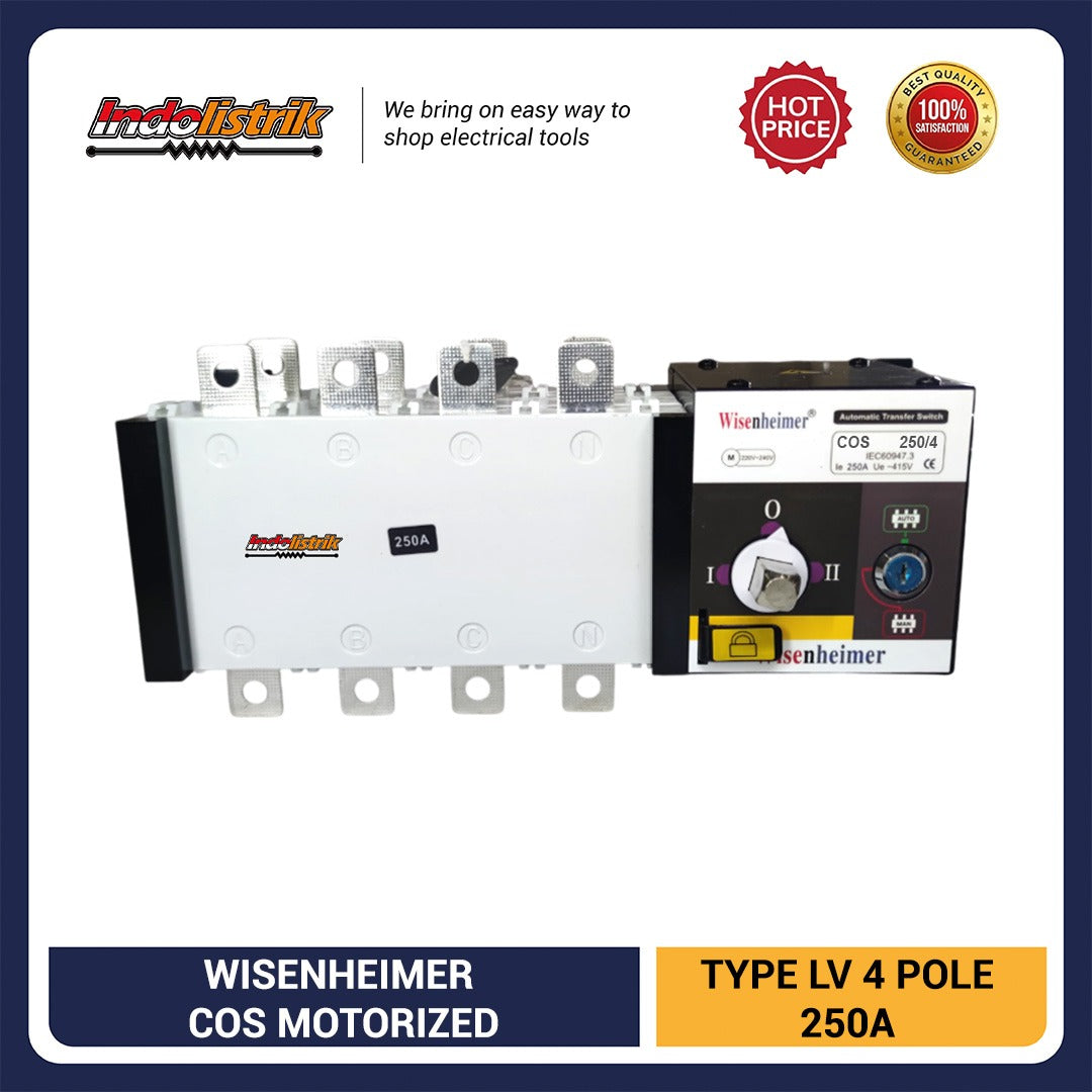Wisenheimer Change Over Switch 4 Pole 250 Ampere COS Motorized Ohm Saklar