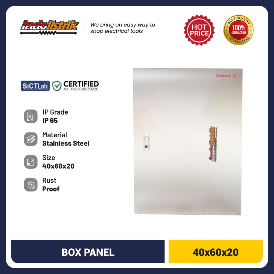 Box Panel Listrik Stainless Steel Indoor Wall SIW-ST 40x60x20 DURABOX