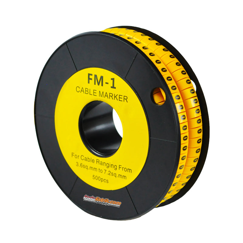 Nintoku Kabel Marker FM - 1 Angka 0 Oval Kuning