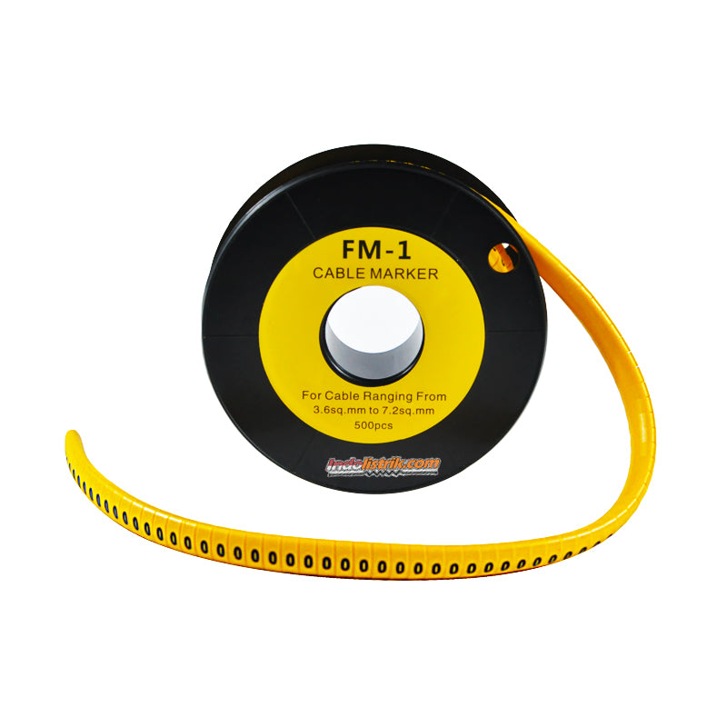 Nintoku Kabel Marker FM - 1 Angka 0 Oval Kuning