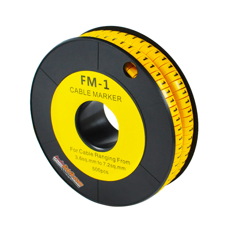 Nintoku Kabel Marker FM - 1 Angka 1 Oval Kuning