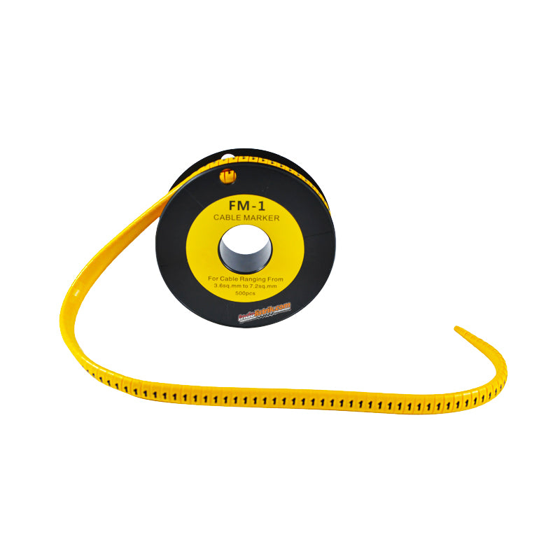 Nintoku Kabel Marker FM - 1 Angka 1 Oval Kuning