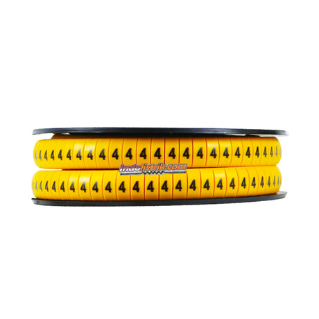 Nintoku Kabel Marker FM - 1 Angka 4 Oval Kuning