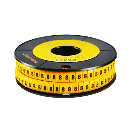 Nintoku Kabel Marker FM - 1 Angka 8 Oval Kuning