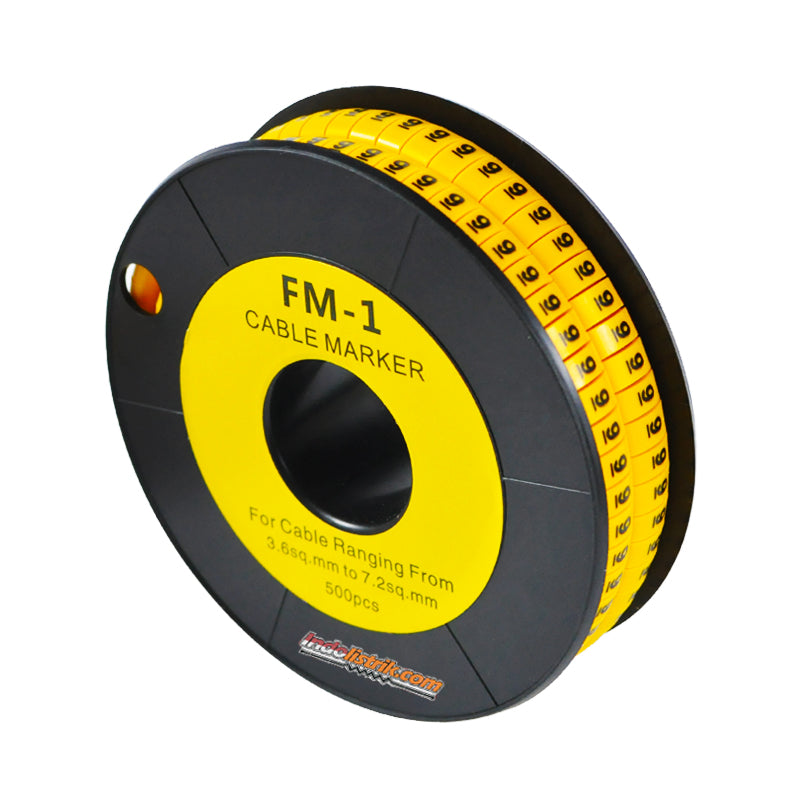 Nintoku Kabel Marker FM - 1 Angka 9 Oval Kuning