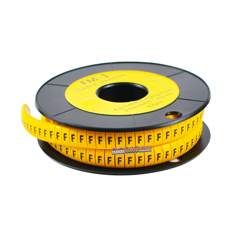 Nintoku Kabel Marker FM - 1 Huruf F Oval Kuning