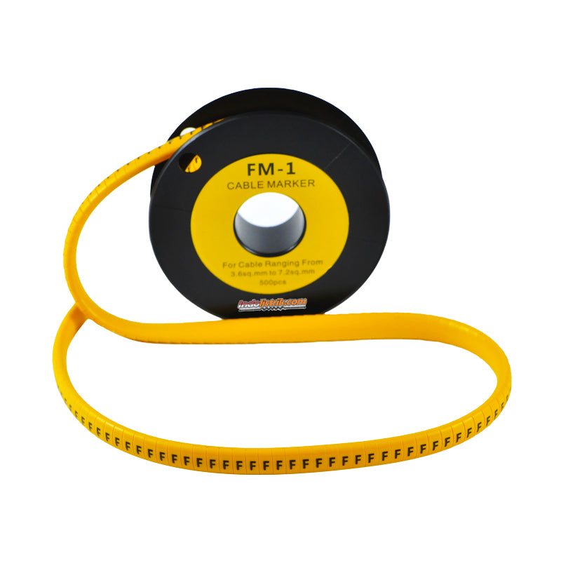 Nintoku Kabel Marker FM - 1 Huruf F Oval Kuning