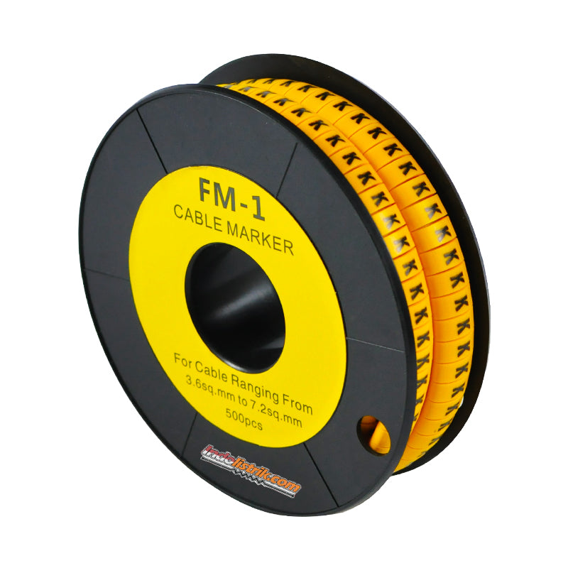 Nintoku Kabel Marker FM - 1 Huruf K Oval Kuning