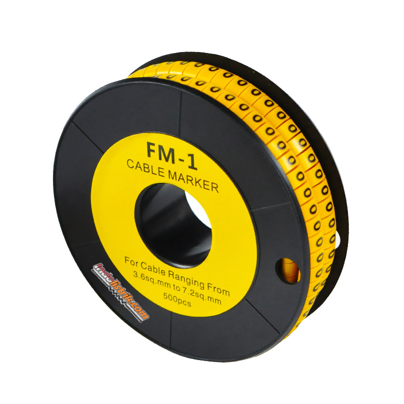 Nintoku Kabel Marker FM - 1 Huruf O Oval Kuning