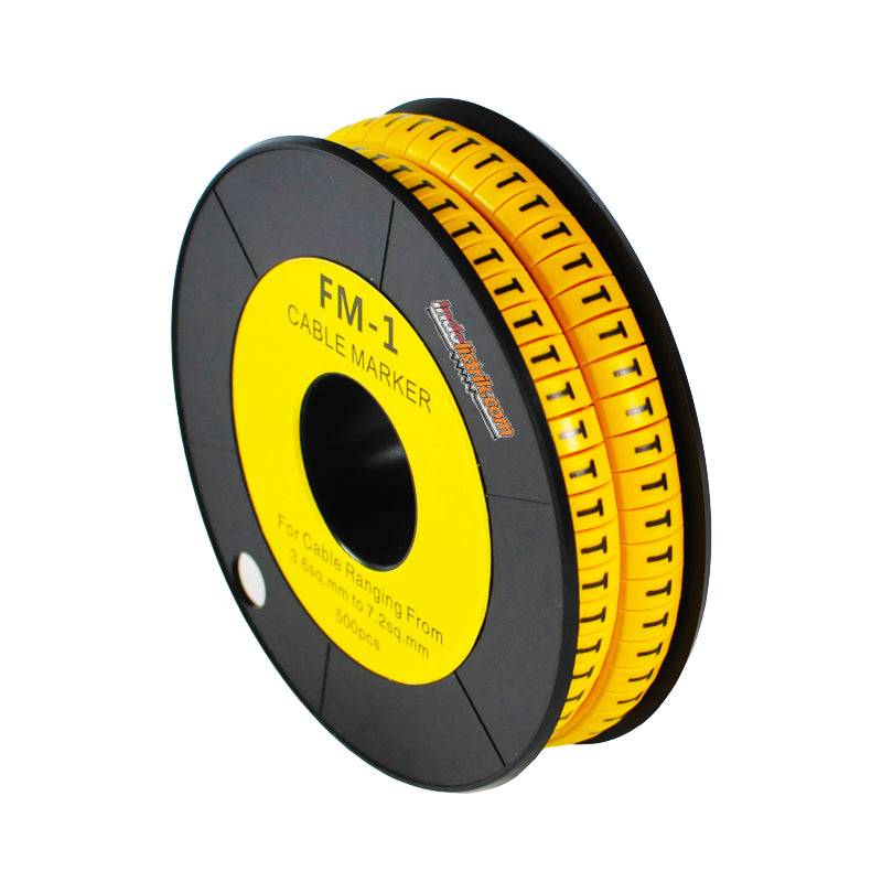 Nintoku Kabel Marker FM - 1 Huruf T Oval Kuning