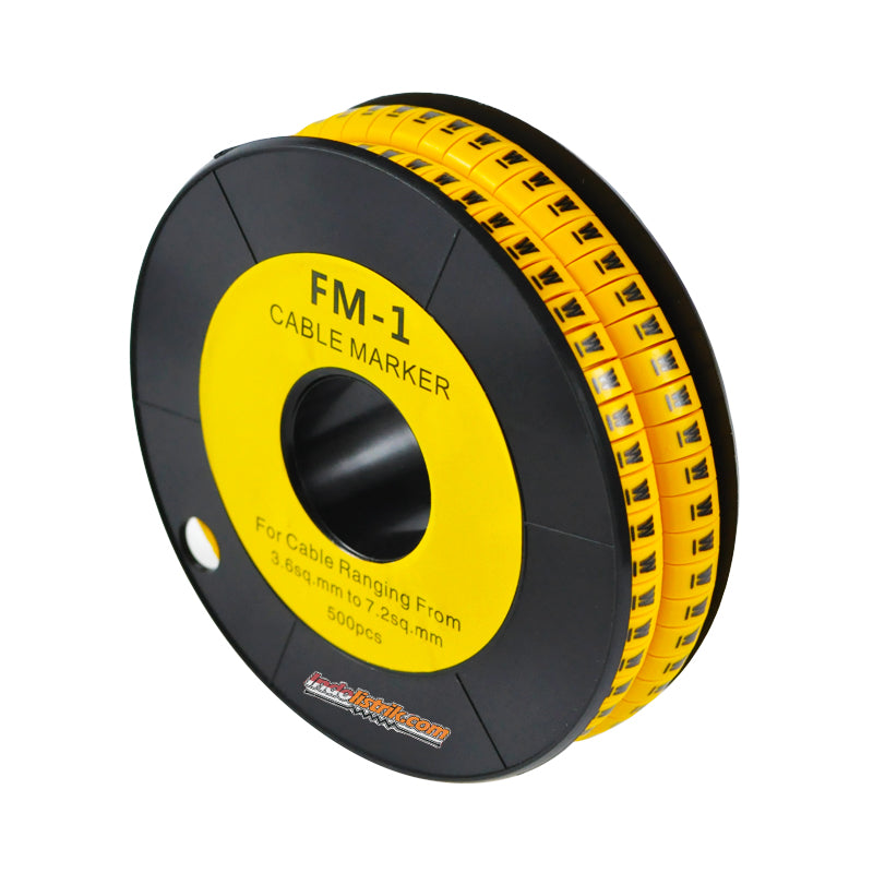 Nintoku Kabel Marker FM - 1 Huruf W Oval Kuning