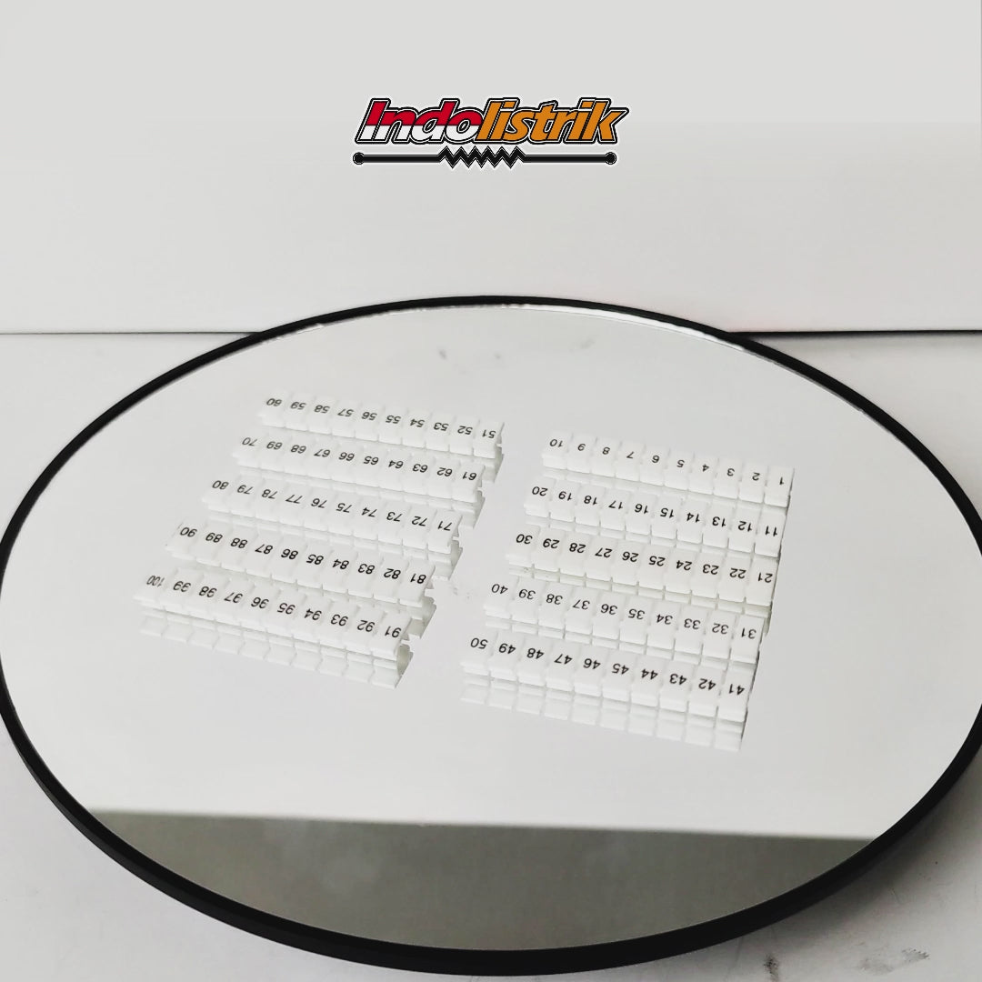 Marker Kabel ZB5 1-100 Penanda Nomor Terminal Block Panel Listrik Nylon Tebal Tidak Mudah Pudar