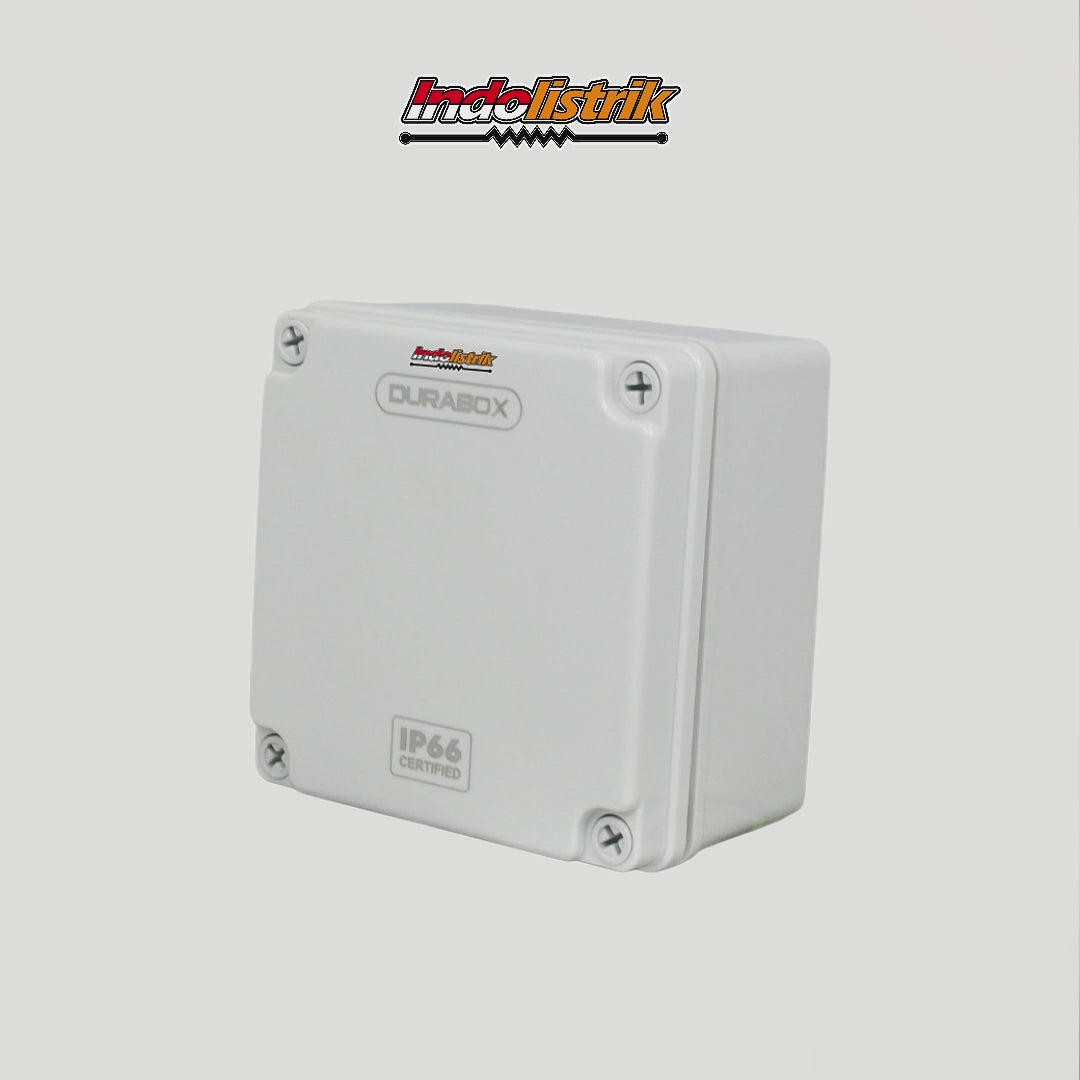 Durabox ABS Junction Box Plastik 125x125x75 mm Abu-abu