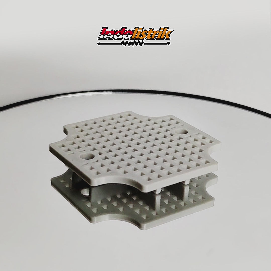 Durabox Tatakan Box Plastik 80x80mm Base Plate Dudukan Junction Box ABS Warna Abu Abu