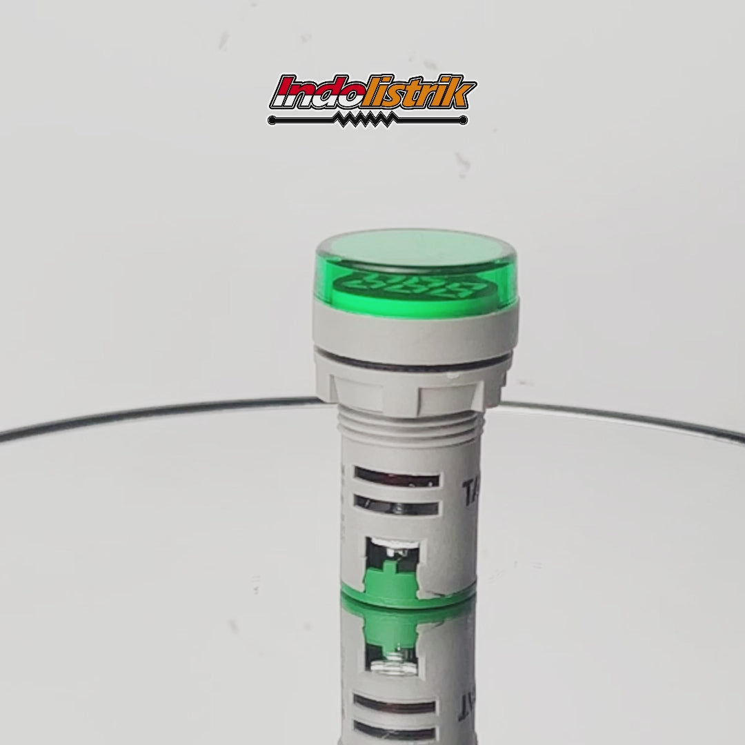 Lampu Indikator Panel LED 22mm Hijau AC 50-500V Pilot Lamp TAB