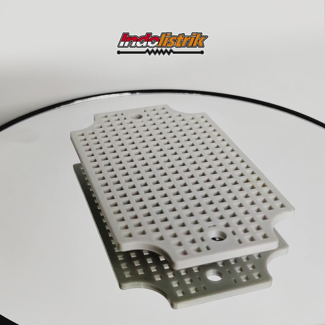 Durabox Tatakan Box Plastik 80x130mm Base Plate Dudukan Junction Box ABS Warna Abu Abu